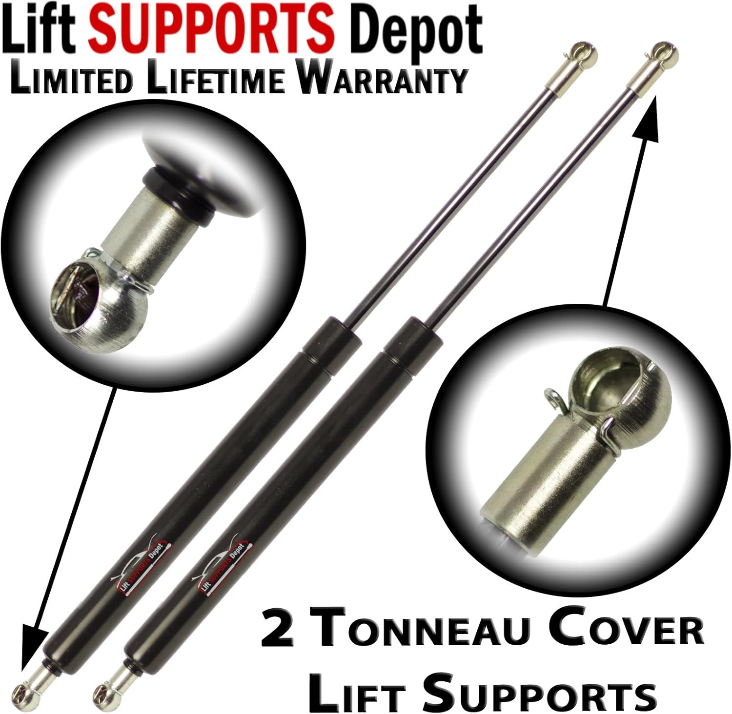 Amazon Com Qty 2 Pm2048 Se1200m80bl 4568 Tonneau Cover Lift Supports 29 50 Extended 13mm Ends Automotive