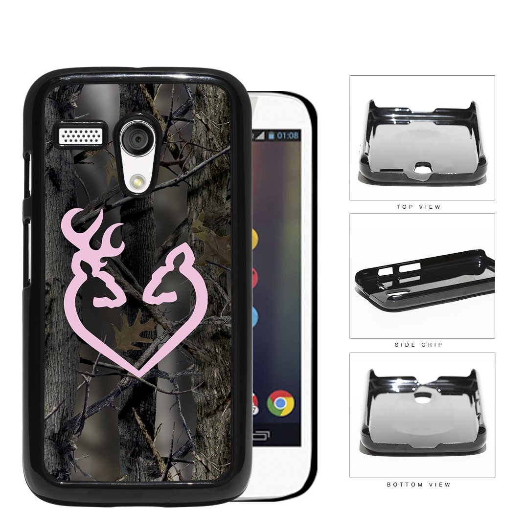 Pink Buck Heart Woods Camo Hard Plastic Snap On Cell Phone