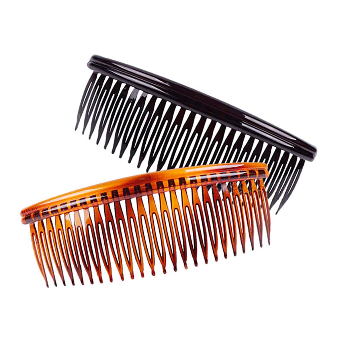 Fodattm 4PCS Large 5 Inches 24 Teeth Hair Side Comb French Hair Accessories Plastic Hair Clip Clamp for Men Women (B#)