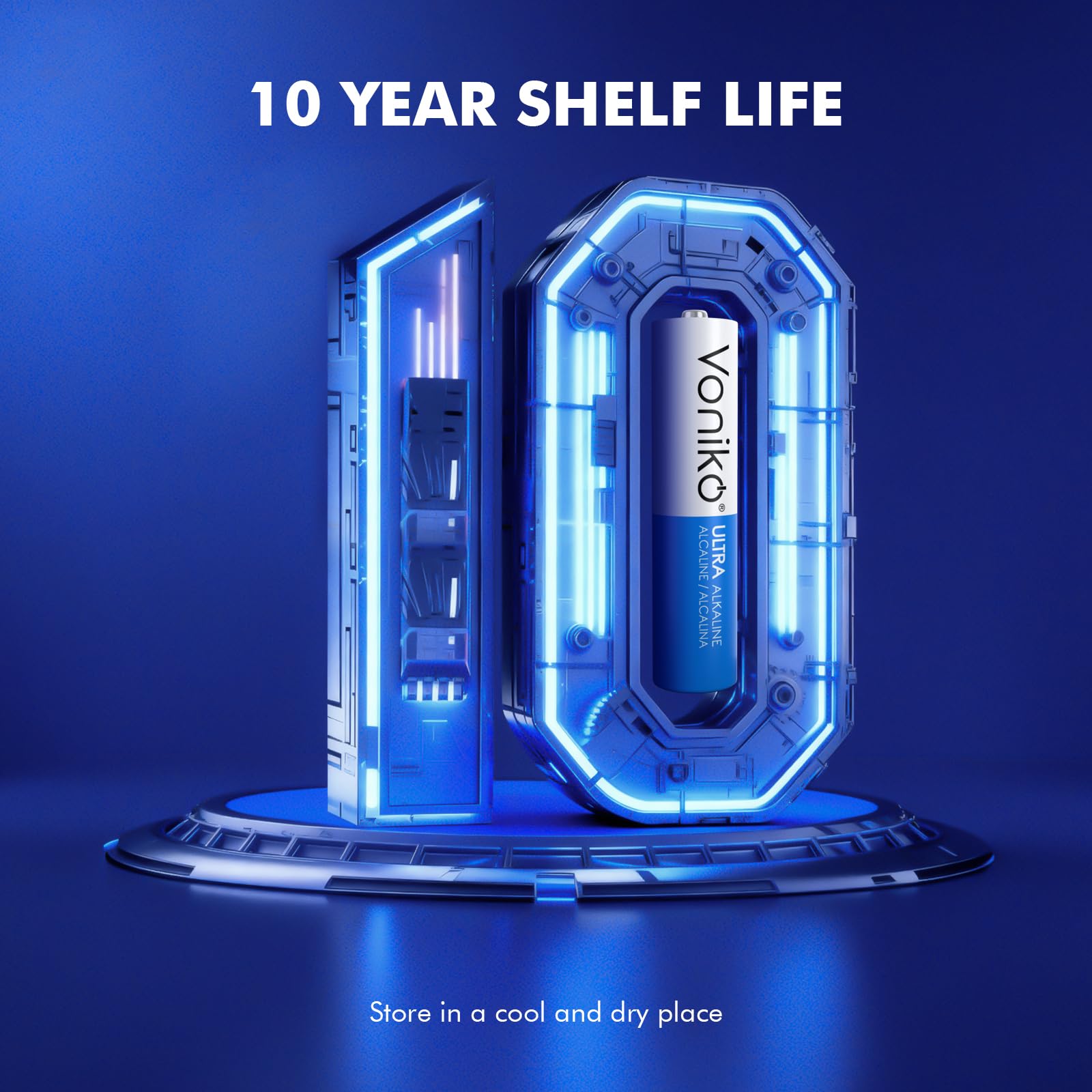 Voniko Ultra AAA Batteries 24 Pack - Alkaline Triple A Battery, Ultra Long-Lasting for All Your Devices, 10-Year Shelf Life, Leak-Proof & Mercury-Free