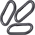 Hzopcw Oval Spring Ring Clips, Heavy Duty O-Ring Carabiner, Alloy Buckle Clasp for Keychains Backpacks Purses Bag Straps