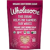 Wholesome Fair Trade Organic Light Brown Sugar, 64oz, 1-Pack