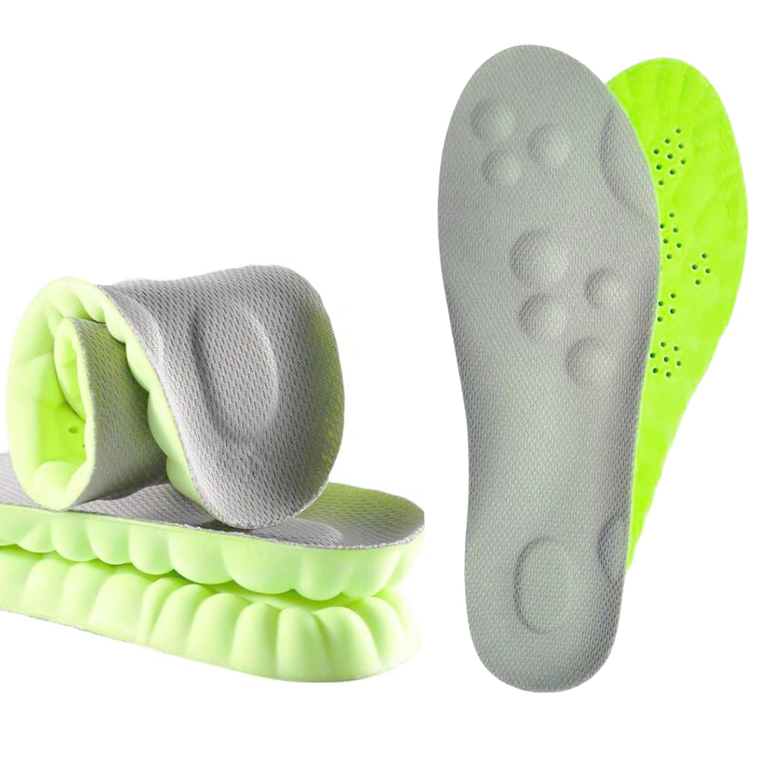 Photo 1 of 3D Sneaker Insoles Memory Foam Replacement Insoles with Excellent Shock Absorption and Cushioning for Kids and Women Comfortable Feet Relief (Women US 5.5-7.5 Big Kids 3-7, 1Pair)