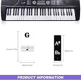 SenZee Piano Keyboard Stickers 88/61/54/49/37 Keys Removable Note Labels view 2