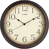 Amazon.com: Small Retro Wall Clock - Plumeet 10'' Non Ticking Classic ...