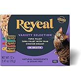 Reveal Natural Wet Cat Food in Broth, Limited Ingredient Grain Free Canned Cat Food, Protein with No Artificial Additives, Fi