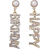 Dreuyet Happy Birthday Earrings for Women Rhinestone Crystal Happy Birthday Letter Earrings Charm Statement Celebration Birthdays Party Jewelry Gifts