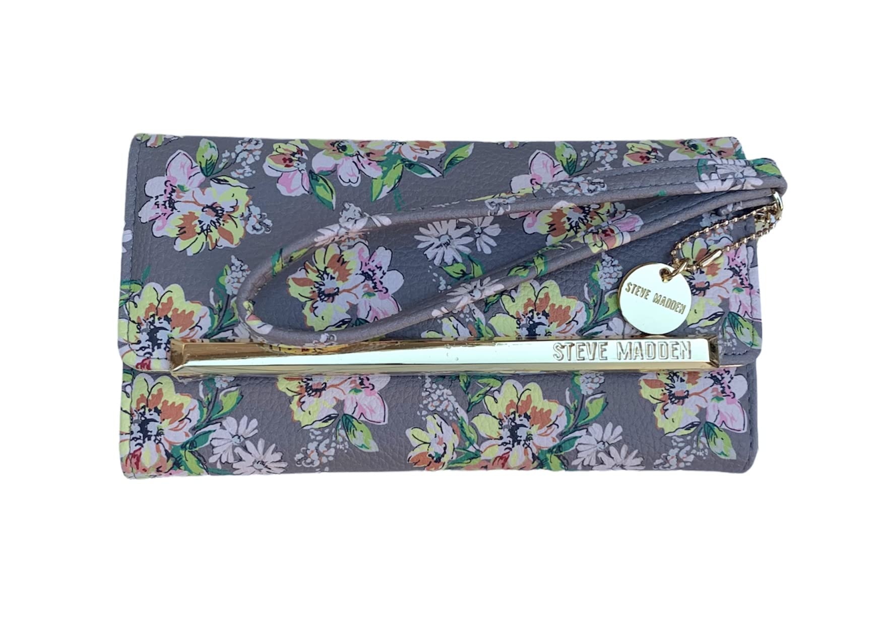 Steve Madden Women's Logobar Trifold Wristlet