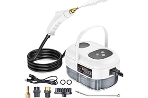 UANKOY 2500W Handheld Steam Cleaner, High Pressure Steamer for Cleaning, Portable Steam Cleaning Machine for Home Use With 3 Brushes, Electric Steam Cleaner for Car, Kitchen, Furniture, Grout, Tile (White)
