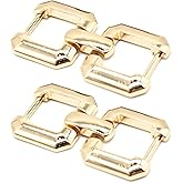 Jacob Bicerri Metal Shoe Buckle - 2.62 Inch (66mm) - 2 Pcs - Gold Metal Shoe Buckle Shoelace Clips Metal Hinged Equestrian Buckles For Craft & Sewing Project BG2002