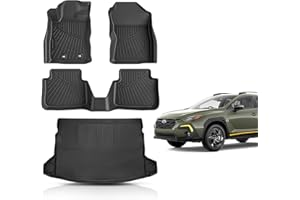 FIILINES Floor Mats for Subaru Crosstrek/Impreza 2024-2026, All Weather TPE Floor Liners and Trunk Mat for Subaru Crosstrek I