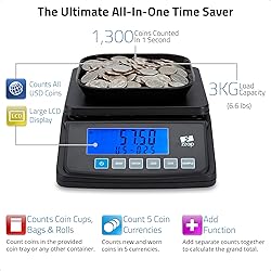 ZZap MS10 Coin Counting Scale - Money Cash Currency