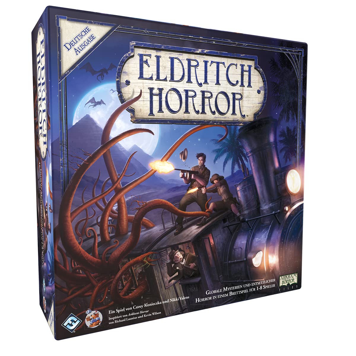 Fantasy Flight Games, Eldritch Horror, Basic Game, Expert Game, Strategy Game, 1-8 Players, From 14+ Years, 120+ Minutes, German