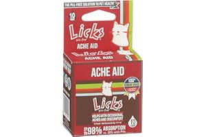 LICKS PILL FREE Licks Pill-Free Cat Ache Aid - Turmeric and Ginger Cat Supplements - Cat Health Supplies & Pain Relief - Gel Packets - 10 Use