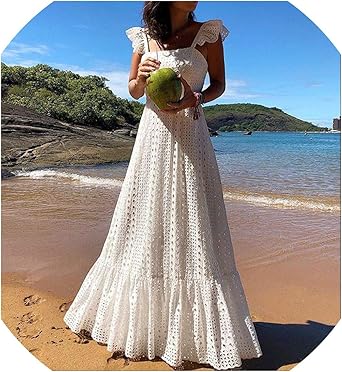 bohemian white maxi dress