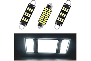 AWALITED 3pcs Interior LED Map Dome Light Bulbs Kit Compatible with 1988 1989 1990 1991 1992 1993 1994 1995 1996 1997 1998 Chevy Silverado, GMC Sierra, Chevy C1500 K1500 Pickup Truck, GMC C1500 K1500