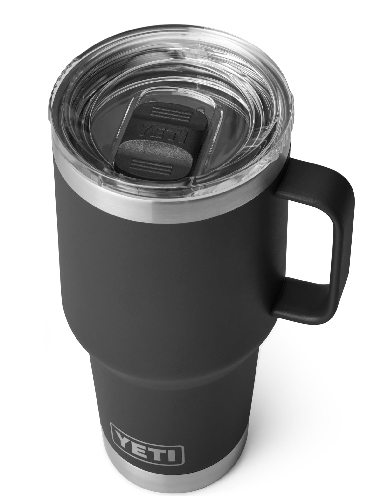 YETI Rambler Travel Mug, Stainless Steel Vacuum Insulated Mug with Stronghold Lid, Black, 30 oz (887 ml)