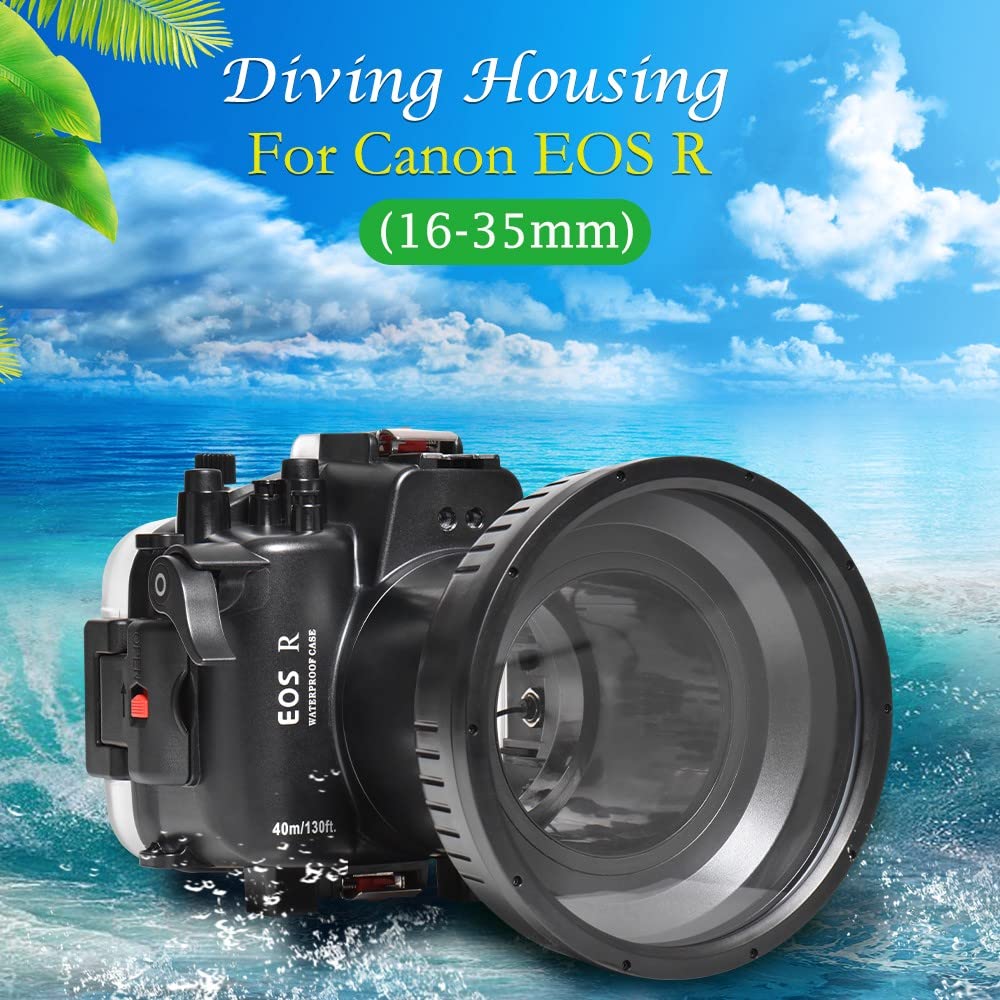Seafrogs Underwater Housing for Canon EOS R Professional Diving Waterproof Case for Canon EOSR+24-105mm/ 16-35mm/ 24-70mm Lens for Underwater Photography Videography