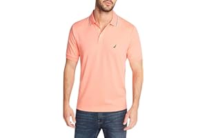 Nautica Men's Classic Fit Short Sleeve Dual Tipped Collar Polo Shirt