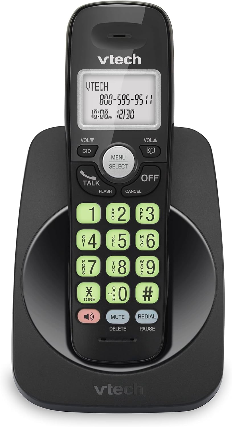 Telephones & Accessories - [New] VTech VG131-11 DECT 6.0 Cordless Phone - Bluetooth Connection, Blue-White Display, Big Buttons, Full Duplex, Caller ID, Easy Wall Mount, 1000ft Range (Black)4.2 out of 5 stars 40,821$19.95