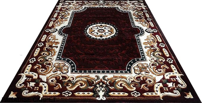 PARADISE CARPET CREATION for Living Room, Bedroom and Hall Size 6 x 8 Feet Modern Look Floral Carpet with Extra Thickness 1 inch High Pile Luxury Carpet