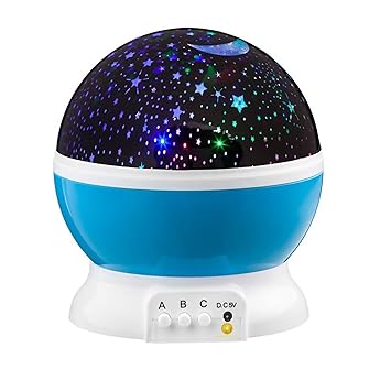 rotating galaxy night light projector