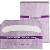 EZbrnd Premium Half-Fold Toilet Seat Cover Paper, White, Pack of 4 x 250 Sheet