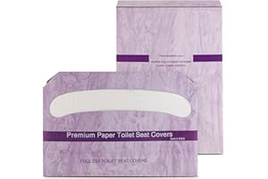 EZbrnd Premium Half-Fold Toilet Seat Cover Paper, White, Pack of 4 x 250 Sheet, 4504-EZ