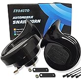 SYOAUTO Car Horn 12V Loud Universal Fit High Low Tone Waterproof Truck Horn Replacement Kit