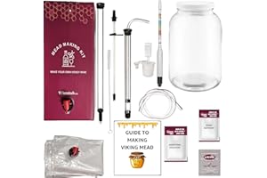 Deluxe Mead Making Kit - Reusable Make Your Own Mead Kit - Yields 1 Gallon of Mead | Beer Wine Fruit Wine Kombucha Compatibil