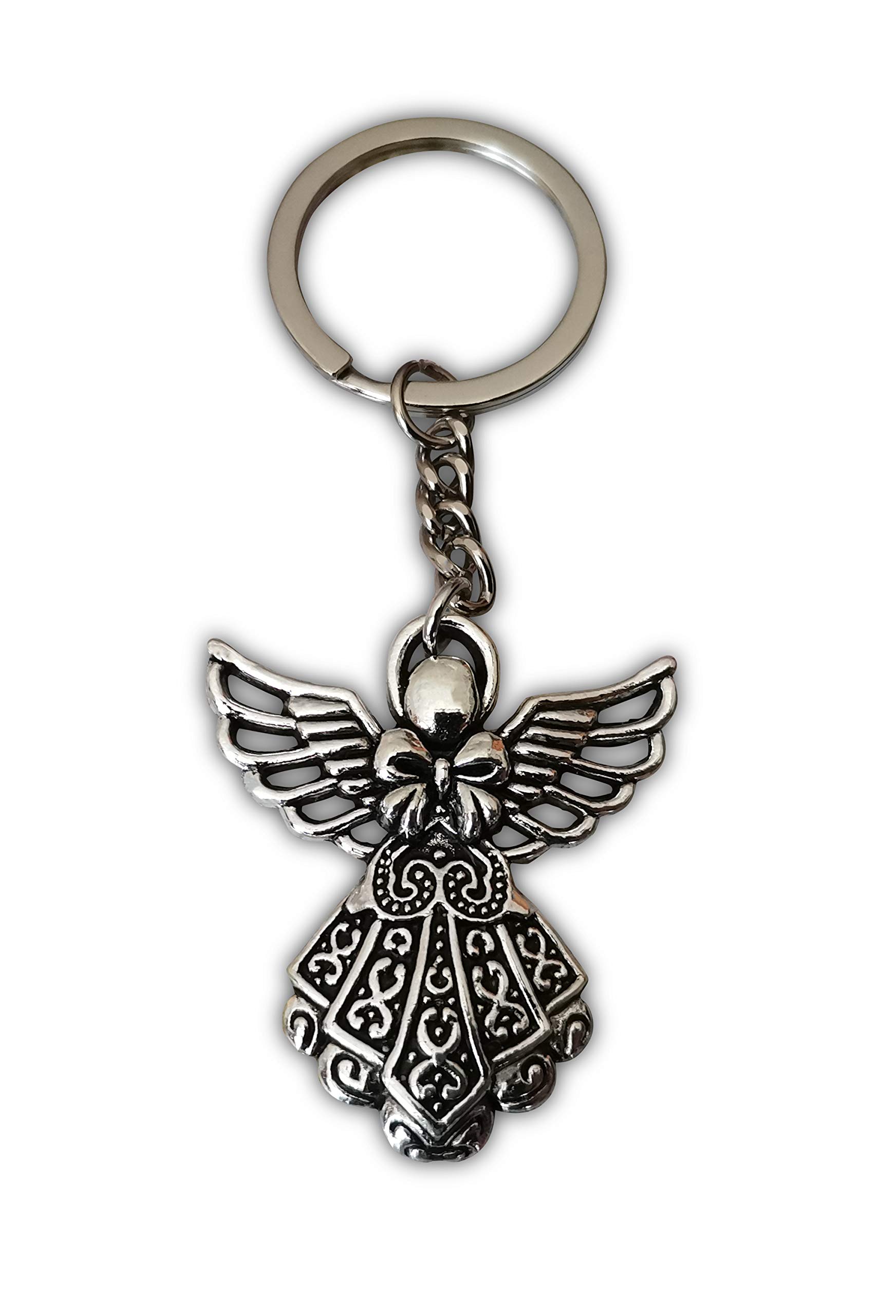 Eillwin Angel Keyring Lovely Cute Guardian Angel Lucky Talisman Keychain for Luck and Protection