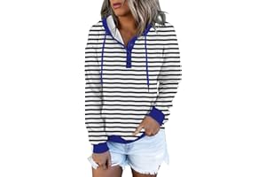 FARORO Hooded Sweatshirts for Women Hoodies Pullover Casual Sports Top Button Down Shirt with Pockets