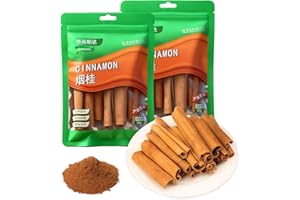 KACHIKACHI 2-Pack Peeled Cinnamon Sticks Bulk - 3.5oz, Strong Aroma with Ziplock Bags, Cinnamon Sticks Whole for Simmer/Scent/Cooking/Baking/Coffee