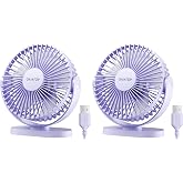 Gaiatop USB Desk Fan, 5.5 Inch Small Quiet Powerful 3 Speeds 90° Rotate, Personal Mini Portable Desktop Table Fans, Cooling f