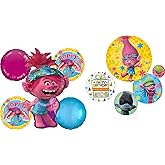 Trolls World Tour Balloon Bouquet - Jumbo Poppy & Character Balloons Party Decor