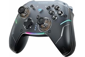 Machenike G5Pro V2 1000HZ Wireless Gaming Controller for NS/PC/iOS/Android,Bluetooth 2.4G Wired PC Controller With Hot-Swappable Joystick,Optical Triggers,Optical Micro Switches,RGB Backlight