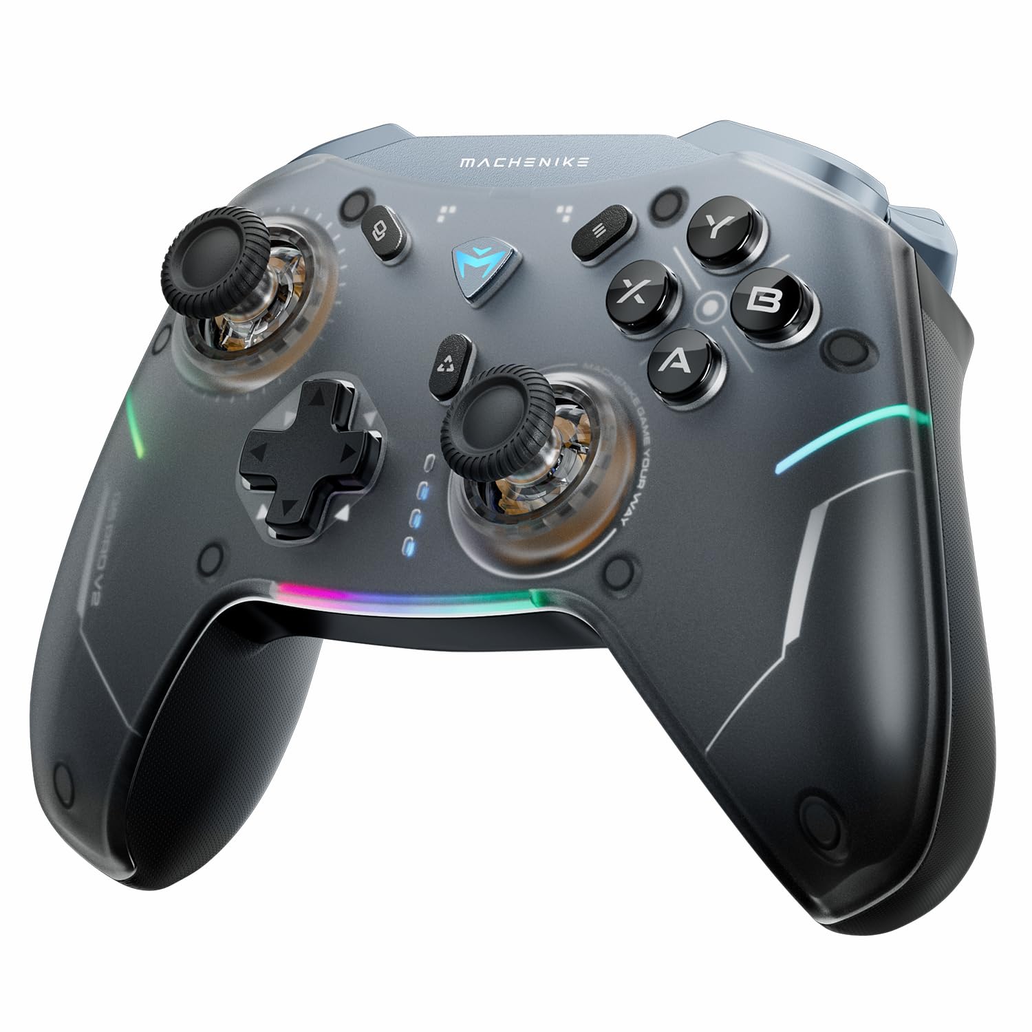 Photo 1 of Machenike G5Pro V2 1000HZ Wireless Gaming Controller for NS/PC/iOS/Android,Bluetooth 2.4G Wired PC Controller With Hot-Swappable Joystick,Optical Triggers,Optical Micro Switches,RGB Backlight [video game]