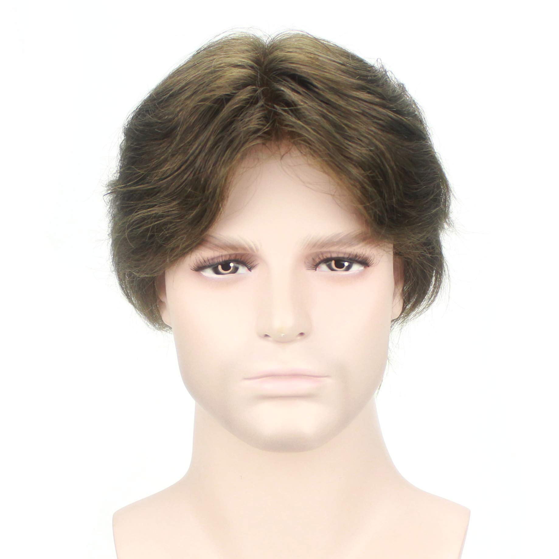 Lordhair Mens Hair Replacement Systems Lace Toupee For Men Brown