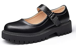 MUSSHOE Mary Jane Flats: Comfortable Round Toe Mary Jane Shoes - Platform Loafers for Women Aged 15-35 Casual Dressy 2025