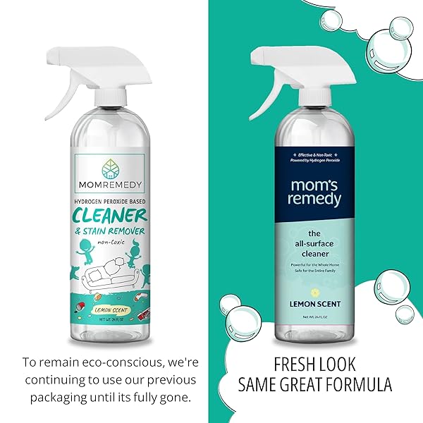 MOMREMEDY HYDROGEN PEROXIDE ALL PURPOSE CLEANING SPRAY | MULTIPURPOSE HOME CLEANER | FABRIC AND LAUNDRY STAIN REMOVER | ALL SURFACE KITCHEN AND BATHROOM | NON TOXIC