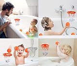 ENTHUR Bath Toy Basketball Hoop & Balls Set Multicolor 3 Balls Included view 6