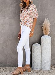 Dokotoo Floral Print Blouses for Women Fashion 2025