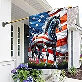 FLAGWIX American Flag - Horse Patriotic American Flag MLN2926F, House Flag (29.5" x 39.5") - USA Flags Premium Polyester - Decorative Indoor Outdoor Flag