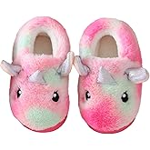 Ainikas Girls Plush House Slippers Toddler Kids Fuzzy Slippers