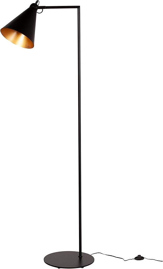 mid century black floor lamp