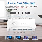 Opluz USB 3.0 KVM Switch 4 Computers Share 4-Port USB Keyboard Mouse Printer view 4