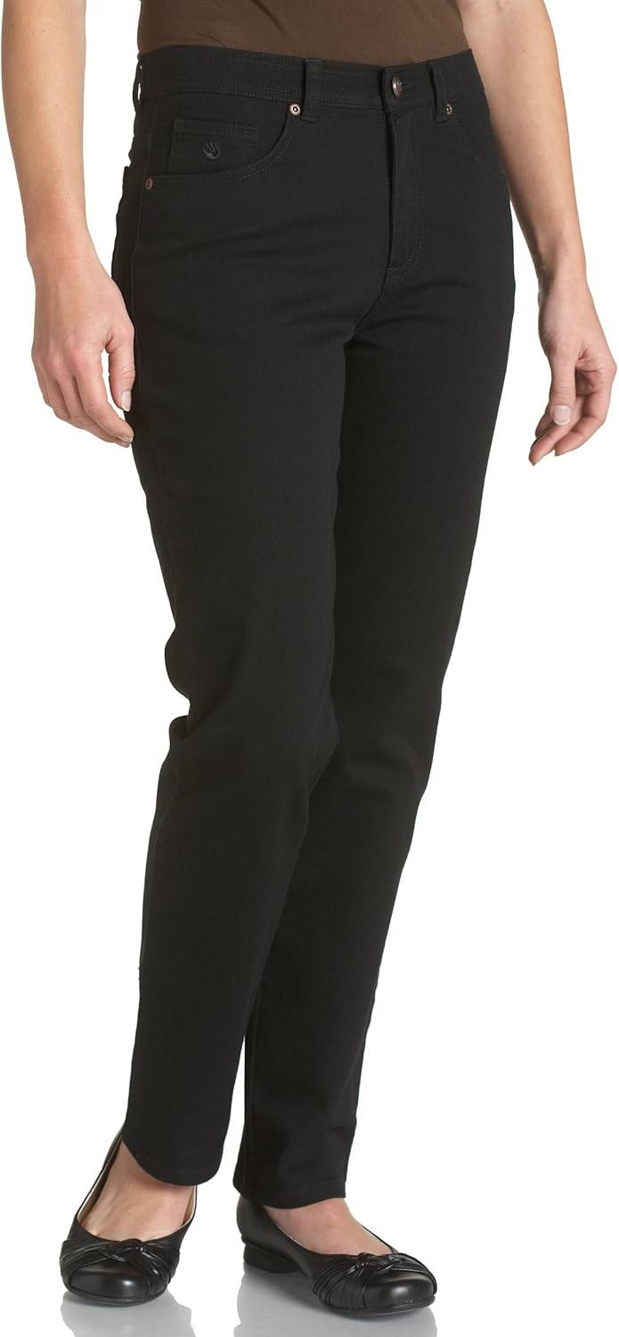 Gloria Vanderbilt womens Amanda Classic High Rise Tapered Jeans, Black, 8 Petite US: Clothing