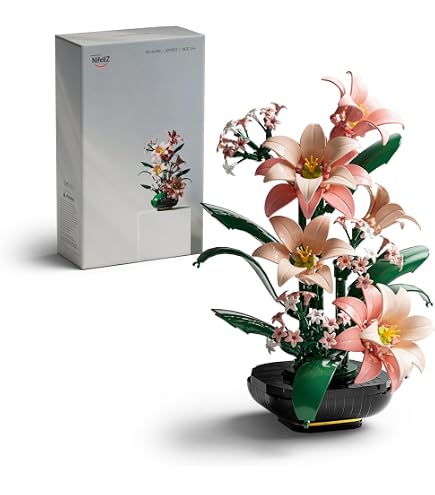 Amazon.com: CaDA C59027W Flower Building Set for Adults,Lavender