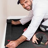 WILLBOND Cable Floor Cover Grip Carpet Cord Management Black 20 Feet view 5