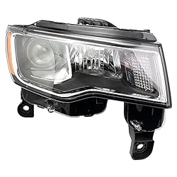 TRQ 2 Piece Headlight Assembly Set Chrome Bezel